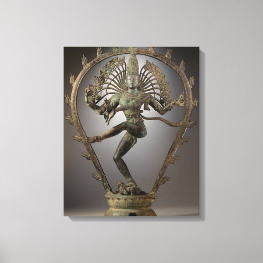 Dancing Shiva standbeeld Canvas Afdruk (Voorkant)