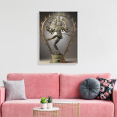 Dancing Shiva standbeeld Canvas Afdruk (Insitu (Woonkamer))