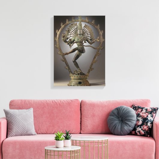Dancing Shiva standbeeld Canvas Afdruk (Insitu (Woonkamer))