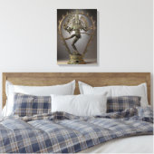 Dancing Shiva standbeeld Canvas Afdruk (Insitu (Slaapkamer))