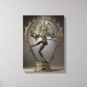 Dancing Shiva standbeeld Canvas Afdruk