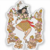 Dancing Shiva Sticker (Voorkant)