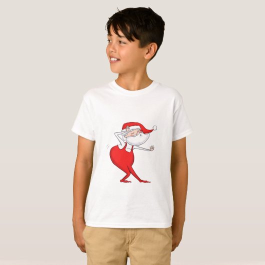 Dancing Sinterklaas Kerst Kinder T-shirt (Voorkant volledig)