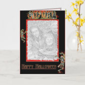 Dancing Skelet border kaart (Gele Bloem)