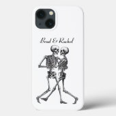 Dancing Skelet Paar Gepersonaliseerde Telefoon Cas Case-Mate iPhone Case (Achterkant)