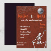 Dancing Skeleton Adult Halloween Party Kaart (Voorkant / Achterkant)