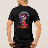 Dancing Skeleton Couple in Mexican Hats Tri-Blend Shirt (Achterkant)
