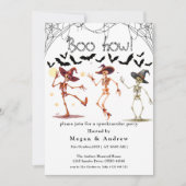 Dancing Skeleton Cowboy Halloween Pet Kaart (Voorkant)