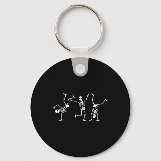 Dancing Skeleton Dance Challenge Halloween Scary S Sleutelhanger (Voorkant)