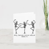 Dancing Skeleton Dry Bones Come Alive Christian Ha Kaart (Voorkant)