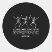 Dancing Skeleton Dry Bones Come Alive Christian Ha Ronde Sticker (Voorkant)