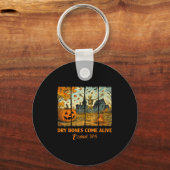Dancing Skeleton Dry Bones Come Alive Christian Ha Sleutelhanger (Voorkant)