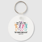 Dancing Skeleton Dry Bones Come Alive Christian Ha Sleutelhanger (Voorkant)