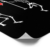 Dancing Skeleton Funny Nurse Skeleton Halloween He Poster (Hoek)
