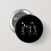 Dancing Skeleton Funny Nurse Skeleton Halloween He Ronde Button 5,7 Cm (Voorkant /achterkant)