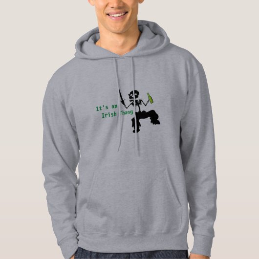 Dancing Skeleton Green Beer, Grappig St. Patrick's Hoodie (Voorkant)