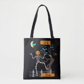 Dancing Skeleton Halloween Canvas tas (Voorkant)