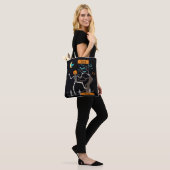Dancing Skeleton Halloween Canvas tas (Op model)