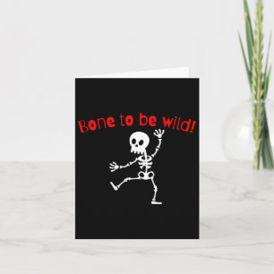 Dancing Skeleton Halloween Funny Bone Wild Kaart