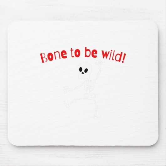 Dancing Skeleton Halloween Funny Bone Wild Muismat (Voorkant)