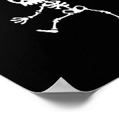 Dancing Skeleton Halloween Funny Bone Wild Poster (Hoek)