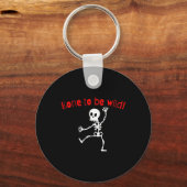 Dancing Skeleton Halloween Funny Bone Wild Sleutelhanger (Voorkant)