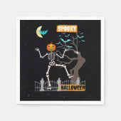 Dancing Skeleton Halloween Papieren servetten (Voorkant)