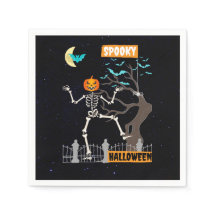 Dancing Skeleton Halloween Papieren servetten