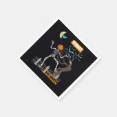 Dancing Skeleton Halloween Papieren servetten (Hoek)