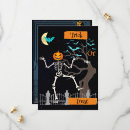 Dancing Skeleton Halloween uitnodiging