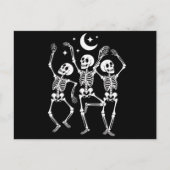 Dancing Skeleton Happy Halloween Herfst Skull Briefkaart (Voorkant)