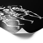 Dancing Skeleton Happy Halloween Herfst Skull Foto Afdruk (Hoek)