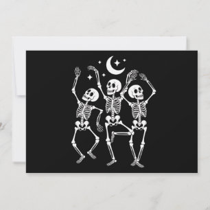 Dancing Skeleton Happy Halloween Herfst Skull Kaart
