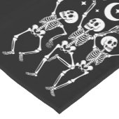 Dancing Skeleton Happy Halloween Herfst Skull Korte Tafelloper (Hoek)