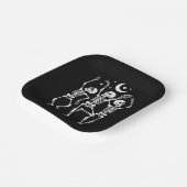 Dancing Skeleton Happy Halloween Herfst Skull Papieren Bordje (Gebogen)