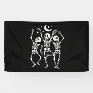 Dancing Skeleton Happy Halloween Herfst Skull Spandoek