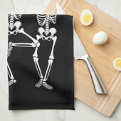 Dancing Skeleton Happy Halloween Herfst Skull Theedoek (Quarter Fold)