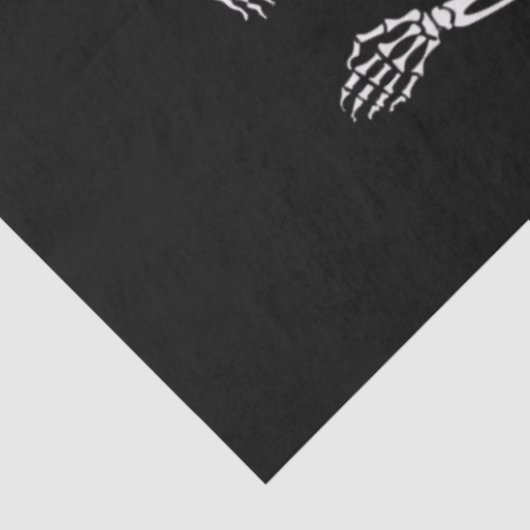 Dancing Skeleton Happy Halloween Herfst Skull Tissuepapier (Detail)