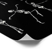 Dancing Skeleton Llerinas Halloween kostuum Llet G Poster (Hoek)