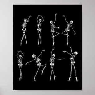 Dancing Skeleton Llerinas Halloween kostuum Llet G Poster