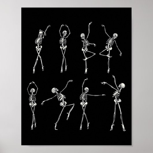 Dancing Skeleton Llerinas Halloween kostuum Llet G Poster (Voorkant)