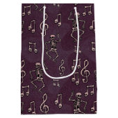 Dancing Skeleton Muzieknoten Halloween Medium Cadeauzakje (Achterkant)