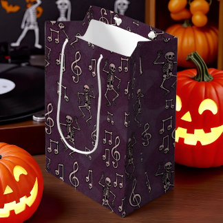 Dancing Skeleton Muzieknoten Halloween Medium Cadeauzakje