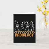 Dancing Skeleton Radiology Technician Xray Tech HA Kaart (Gele Bloem)