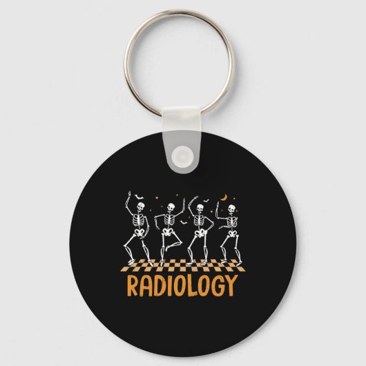 Dancing Skeleton Radiology Technician Xray Tech HA Sleutelhanger (Voorkant)