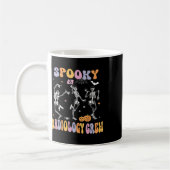 Dancing Skeleton Spooky Radiology Crew X-ray Tech Koffiemok (Links)