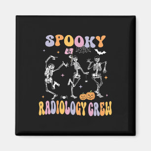 Dancing Skeleton Spooky Radiology Crew X-ray Tech Magneet