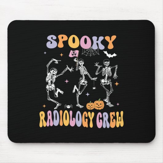 Dancing Skeleton Spooky Radiology Crew X-ray Tech Muismat (Voorkant)