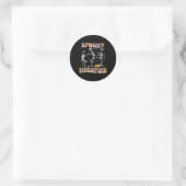 Dancing Skeleton Spooky Radiology Crew X-ray Tech Ronde Sticker (Tas)