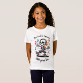 Dancing Skeleton Style – Girls Halloween Shirt (Voorkant volledig)